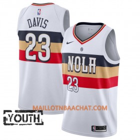 Maillot NBA New Orleans Pelicans Anthony Davis 23 2018-19 Nike Blanc Swingman - Enfant